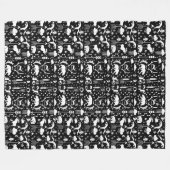 アローズロケット動物トラックベアーシカキツネフクロムーン フリースブランケット (正面(横))