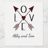 アローズワインボトルラベルパーソナライズされた ワインラベル (シングルラベル)