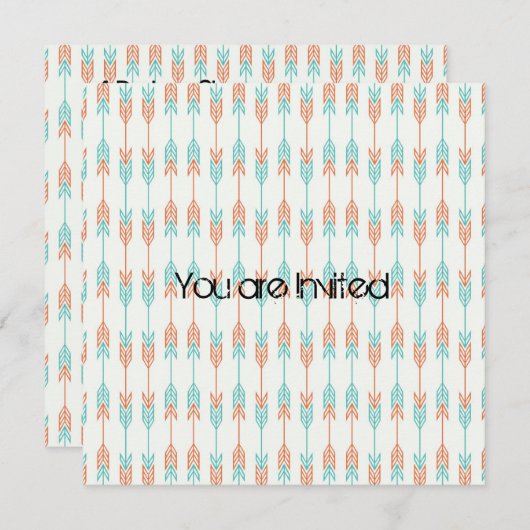 アローズ赤ちゃんシャワー 招待状 (正面/裏面)