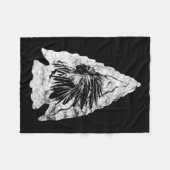 アロードハンターインディアンチーフリリック狩り先住民 フリースブランケット (正面(横))