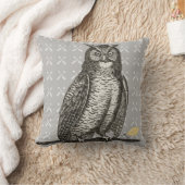 アローパターン新生児ボーイズルームイエローグレーフクロウ クッション (ブランケット)
