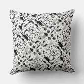 アローパターン新生児ボーイズルームイエローグレーフクロウ クッション (裏面)