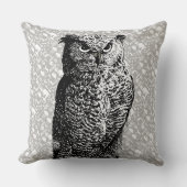 アローパターン新生児ボーイズルームフォレストフクロウ クッション (正面)