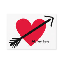 アローパーソナライズされたバレンタインデーの赤いハート