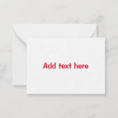 アローパーソナライズされたバレンタインデーの赤いハート ノートカード (裏面)