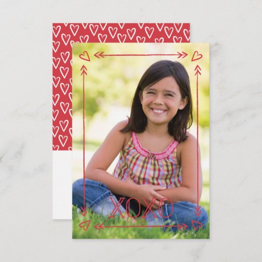 アローフレーム教室バレンタイン – さくらんぼ 招待状 (正面/裏面)