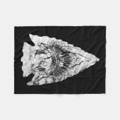 アローヘッドハンター先住民アメリカンアロード狩り フリースブランケット (正面(横))