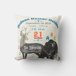 アローボーイフォレスト子供部屋ベビー誕生スタットベアディアー クッション