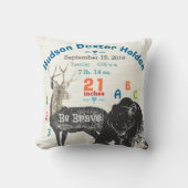 アローボーイフォレスト子供部屋ベビー誕生スタットベアディアー クッション (正面)