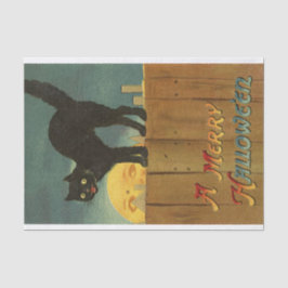 アローメリーエンの黒い猫不気味ヴィンテージアート 薄葉紙