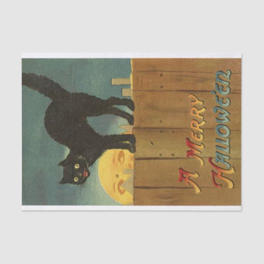 アローメリーエンの黒い猫不気味ヴィンテージアート 薄葉紙 (正面)
