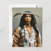 アローメーカーアンオジブワブレイブ1903ヴィンテージインディアン ポストカード (正面/裏面)