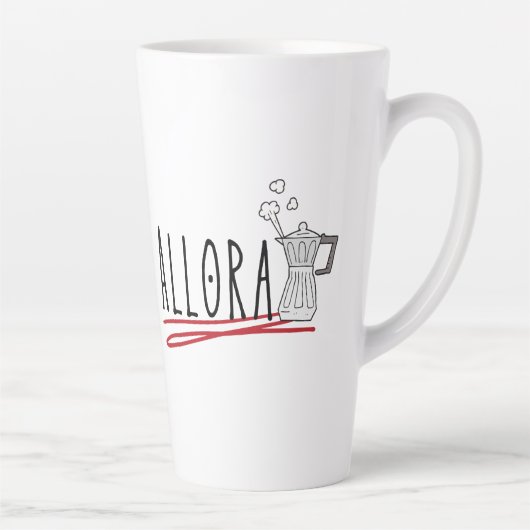 アローラとモカ・エスプレッソ・メーカー カフェラテマグ (右)