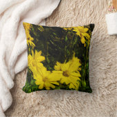 アローリーフバルサムルートイエローワイルドフラワー抽象芸術 クッション (ブランケット)