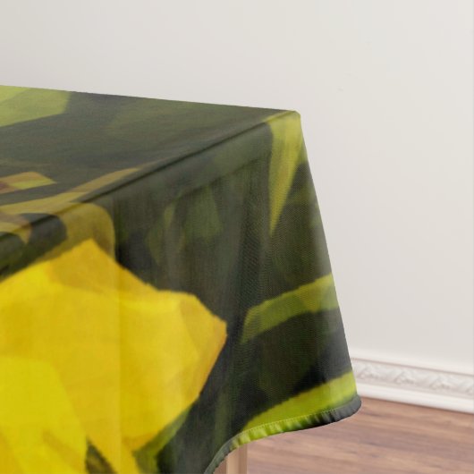 アローリーフバルサムルートイエローワイルドフラワー抽象芸術 テーブルクロス (インサイチュ)