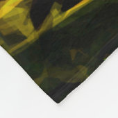 アローリーフバルサムルートイエローワイルドフラワー抽象芸術 フリースブランケット (角)