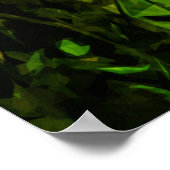 アローリーフバルサムルートイエローワイルドフラワー抽象芸術 ポスター (角)