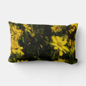 アローリーフバルサムルートイエローワイルドフラワー抽象芸術 ランバークッション (裏面)