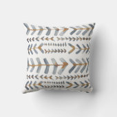 アロールートジオメトリックウォーターカラーパターンインディゴ クッション (裏面)