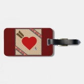 アローロマンチックなバレンタインパターンのキューピッドハート ラゲッジタグ (裏面横)