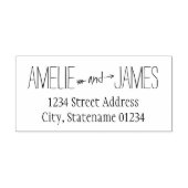 アロー素朴ズ結婚カップル差出人住所 セルフインキングスタンプ (デザイン)