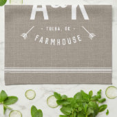 アロー素朴ファミリーモノグラム キッチンタオル (折り畳み)