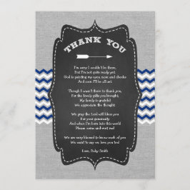 アロー素朴ベイビーシャワー感謝の詩のノート 招待状