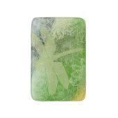 アワかわいらしイとグリーンフラワーアート バスマット (正面縦)