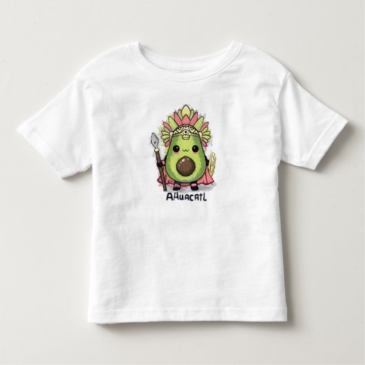 アワカトルアステカ戦士アボカド トドラーTシャツ (正面)