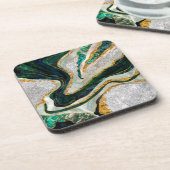 アワビとクリスタルはデジタルアートを生み出す コースター (左側)