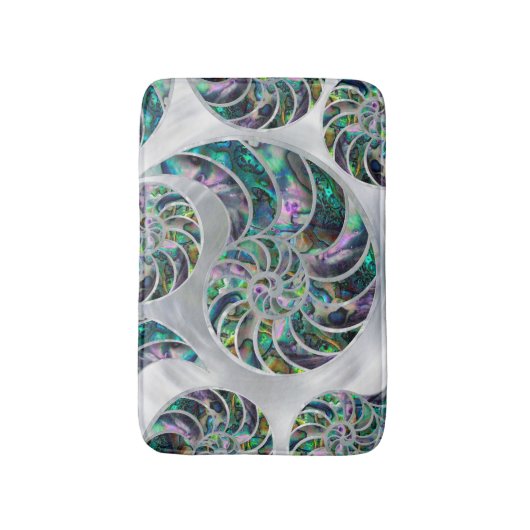 アワビと真珠 バスマット (正面縦)