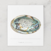 アワビのシェルグリーンウォータービーチ結婚式 プレイスカード (外部開封)