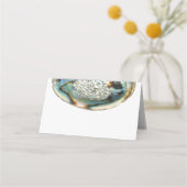 アワビのシェルグリーンウォータービーチ結婚式 プレイスカード (裏面)