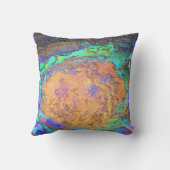 アワビのシェルパターン明るいタイルモザイク クッション (裏面)