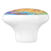 アワビのシェルパターン明るいタイルモザイク セラミックノブ (側面)