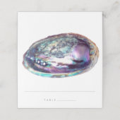 アワビのシェルパープルウォータービーチ結婚式 プレイスカード (外部開封)