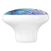 アワビのシェル抽象芸術水の色パターン セラミックノブ (側面)