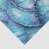 アワビのシェル抽象芸術水の色パターン 薄葉紙 (詳細)