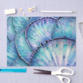 アワビのシェル抽象芸術水の色パターン 薄葉紙 (クラフト)