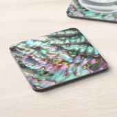 アワビのプラスチックのコースター コースター (左側)