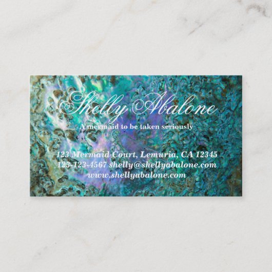 アワビの海の貝の背景のデザイン2 名刺 (正面)