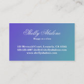 アワビの海の貝の背景のデザイン5 名刺 (裏面)