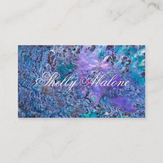 アワビの海の貝の背景のデザイン5 名刺 (正面)