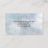 アワビの貝および銀は真珠のはすを組み立てます 名刺 (裏面)