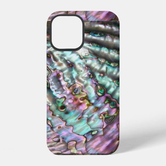 アワビの貝殻プリントiPhoneケース iPhoneケース (裏面)