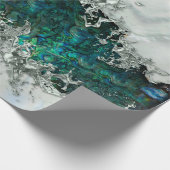 アワビの貝殻真珠と銀1 ラッピングペーパー (角)