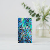 アワビの貝 名刺 (スタンド正面)