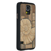 アワビの貝 CarvedメープルGalaxy S5スリムケース (右)