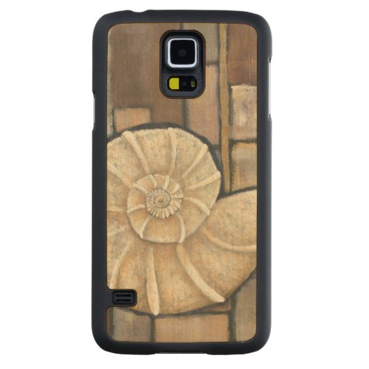 アワビの貝 CarvedメープルGalaxy S5スリムケース (裏面)