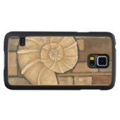 アワビの貝 CarvedメープルGalaxy S5スリムケース (正面(横))
